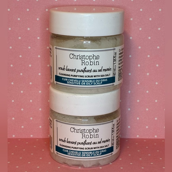 2x Christophe Robin Scrub Cleansing Purifying Scrub w/ Sea Salt 40mL ea $30 Val - Picture 2 of 7